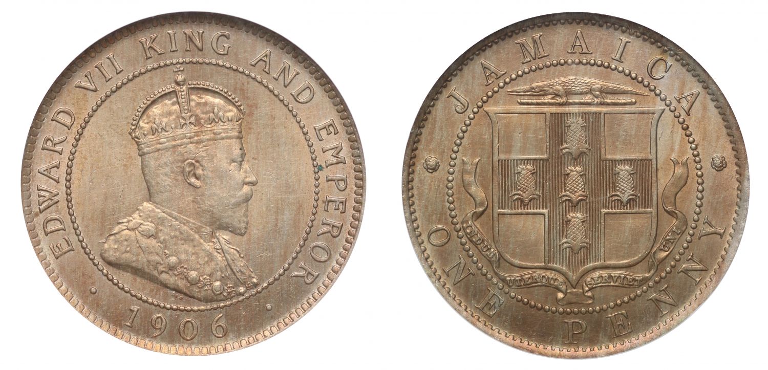Jamaica, Edward VII, Cu-Ni Penny, 1906.