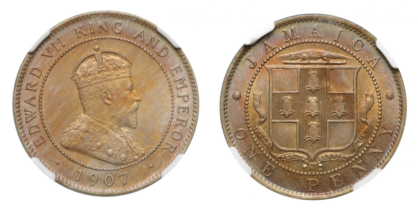 Jamaica, Edward VII, Cu-Ni Penny, 1907.