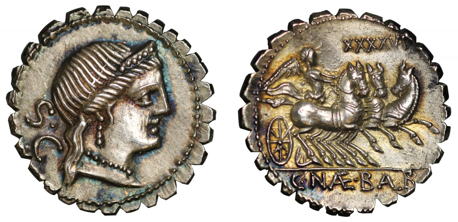 C. Naevius Balbus, Silver Denarius.