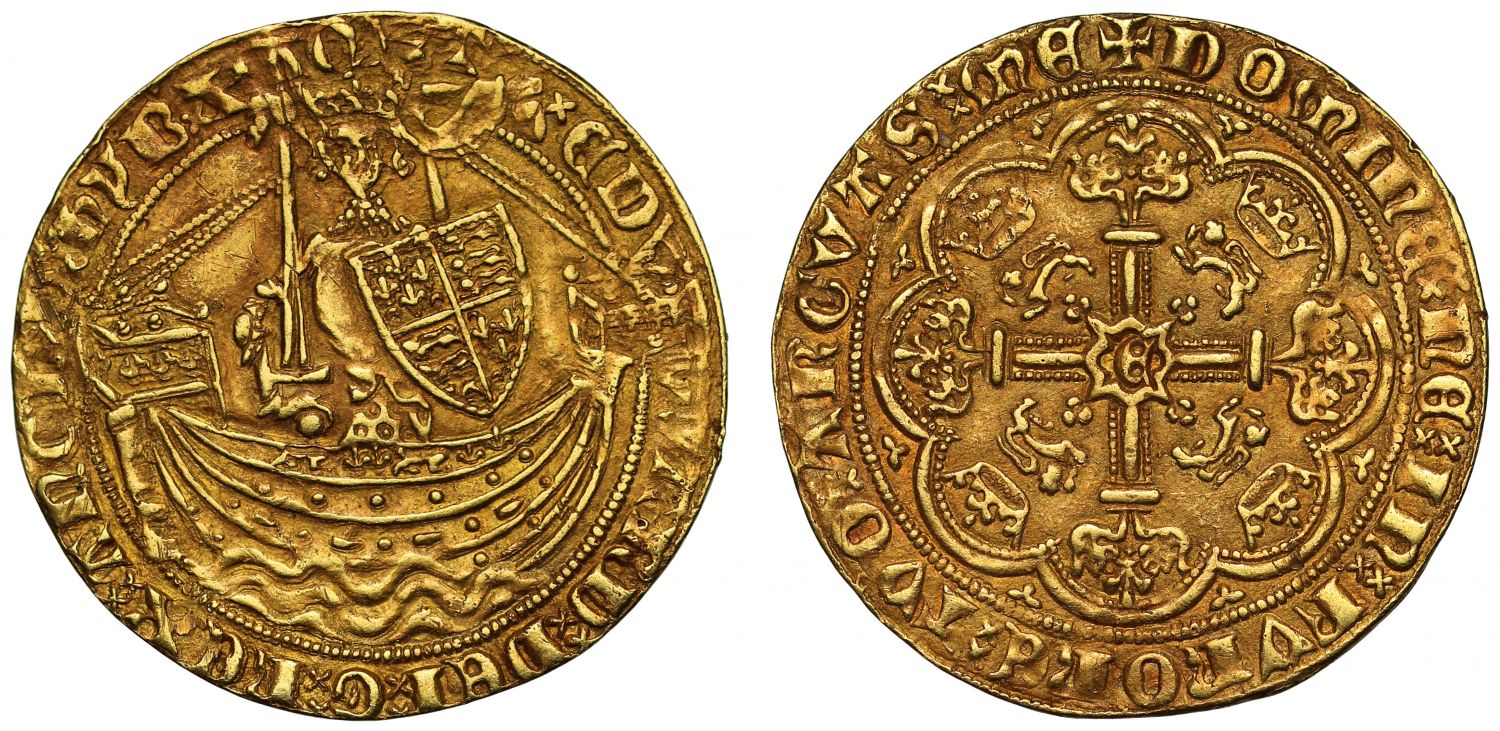 Edward III Half-Noble, Treaty period, London mint, struck 1361-69