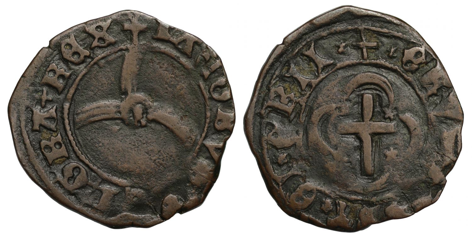 Scotland, James III Penny class III, crux pellit regal issue of three pennies