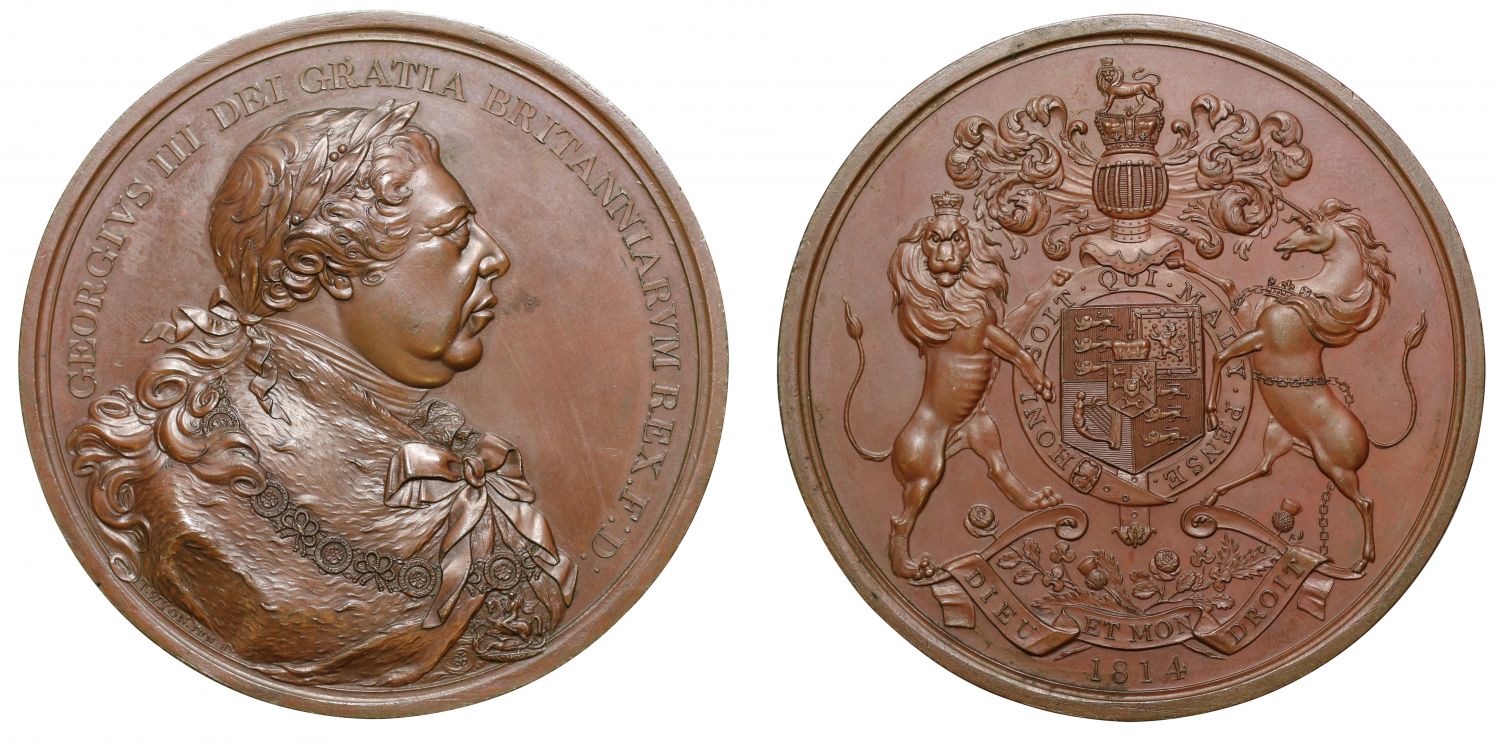 Specimen American Indian Peace Medal, 1814.