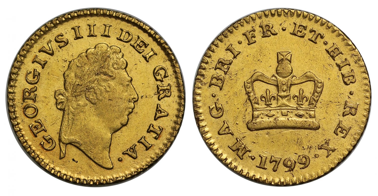 George III 1799 Third-Guinea, first type, rarest date