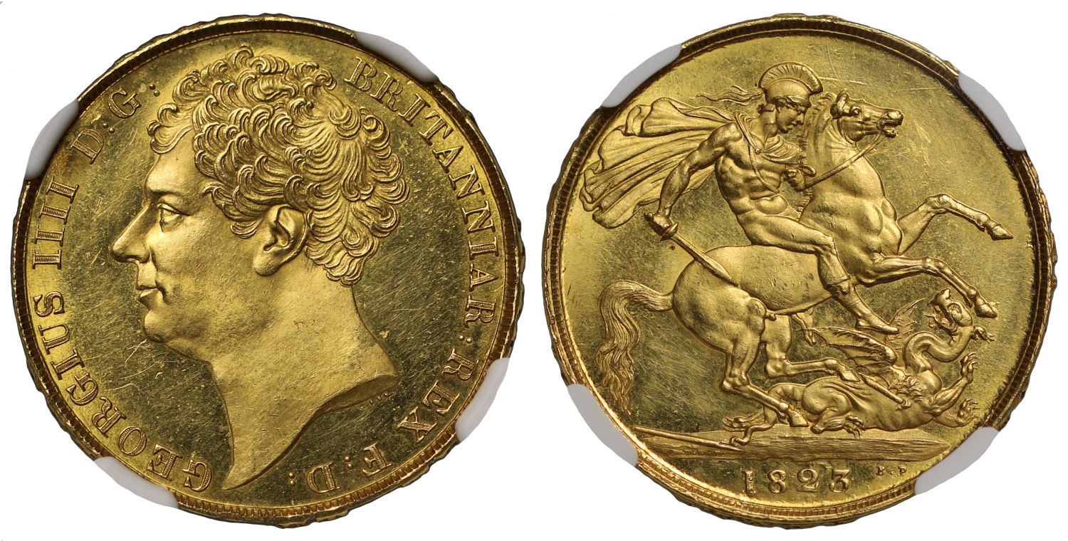 George IV 1823 Two-Pounds MS63 PL
