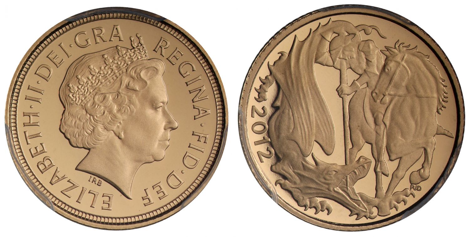 Elizabeth II 2012 proof Half-Sovereign PF70 UCAM