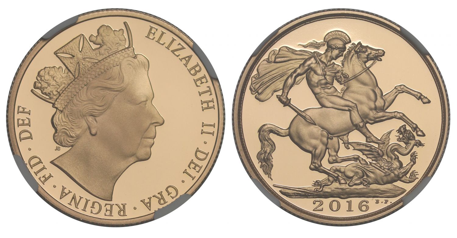 Elizabeth II 2016 PF70 UCAM Two Pounds, Butler portrait