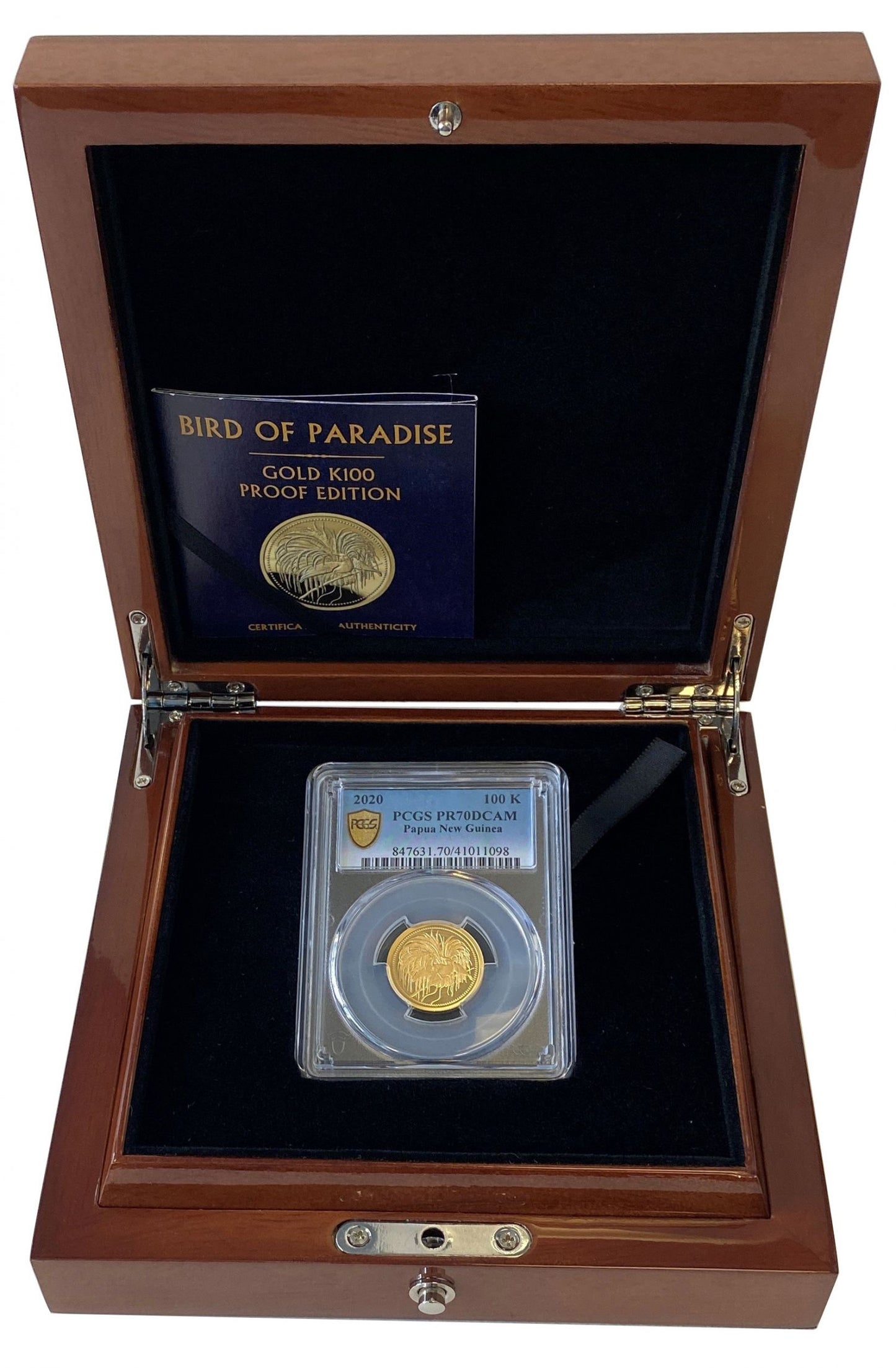 * PNG 2020 gold proof 1/4 oz Bird of Paradise
