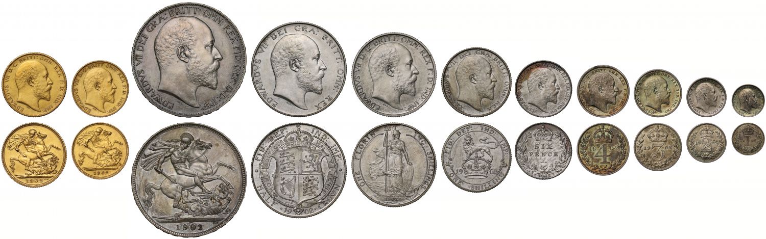 Edward VII 1902 11-piece short matt proof Set