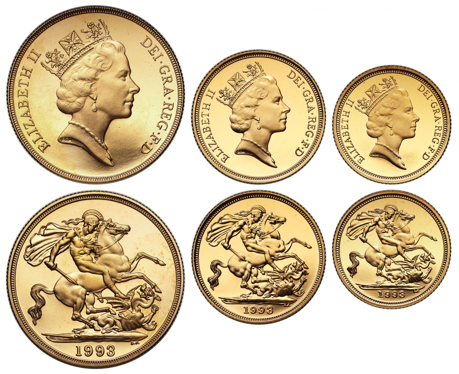 Elizabeth II 1993 3-coin gold proof Set