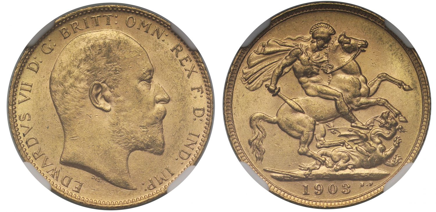 Edward VII 1903 Sovereign MS62