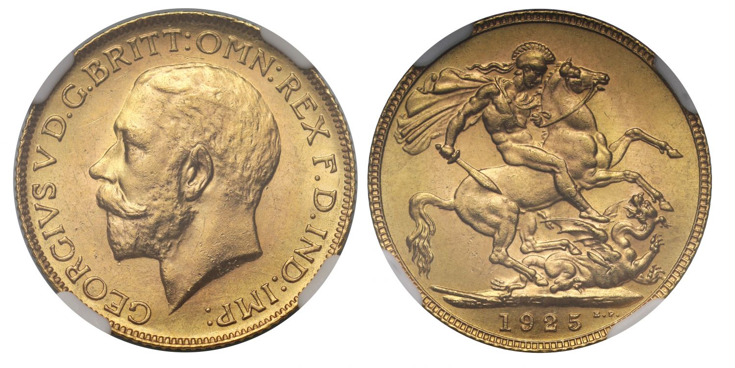 George V 1925 Sovereign MS64
