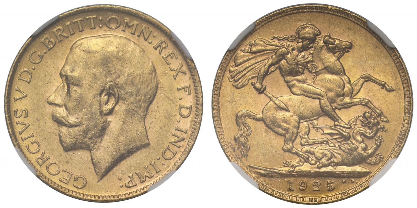 George V 1925-P Sovereign Perth Mint MS61