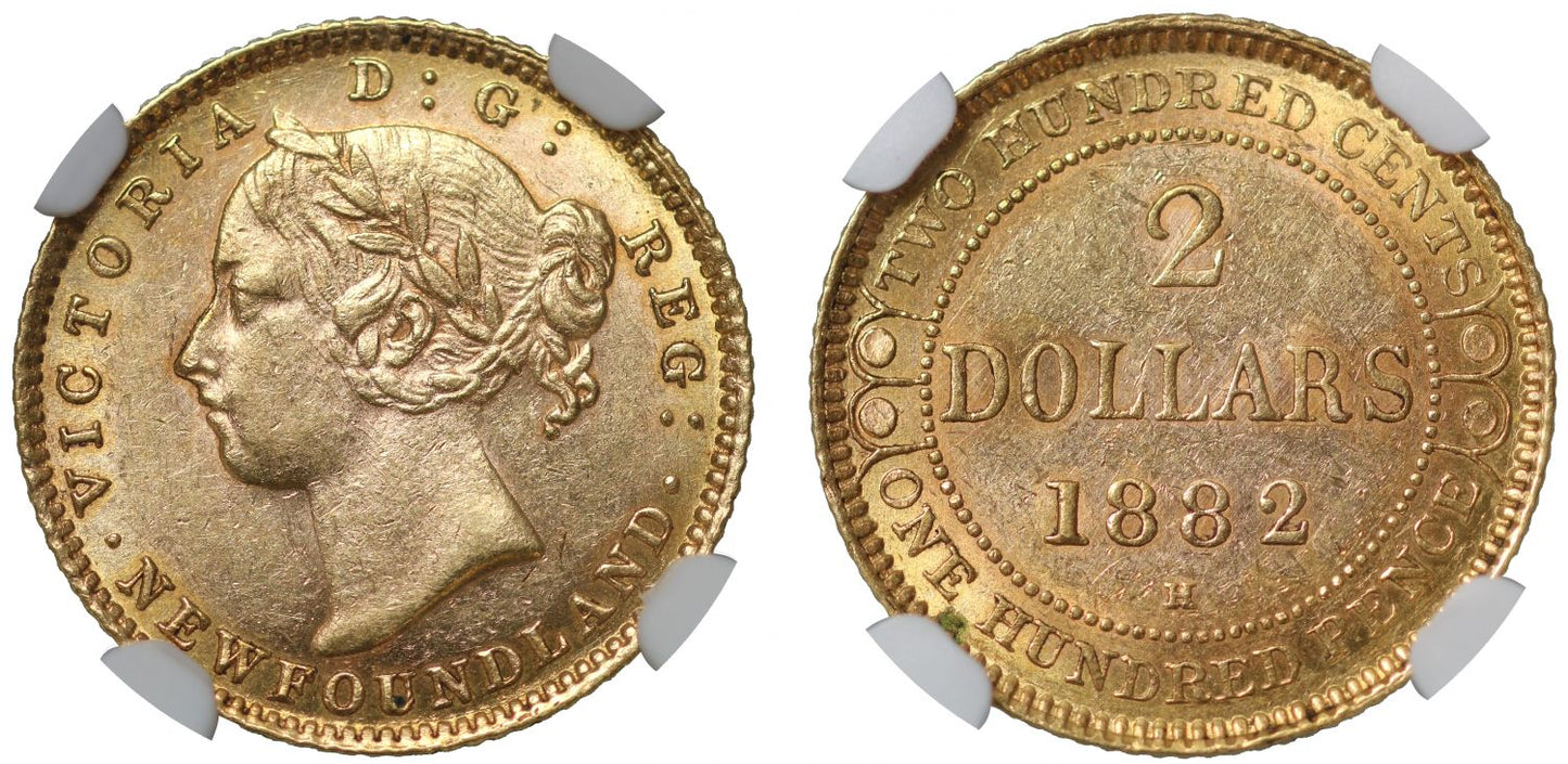 Canada, Victoria 2-Dollars 1882H, AU58.