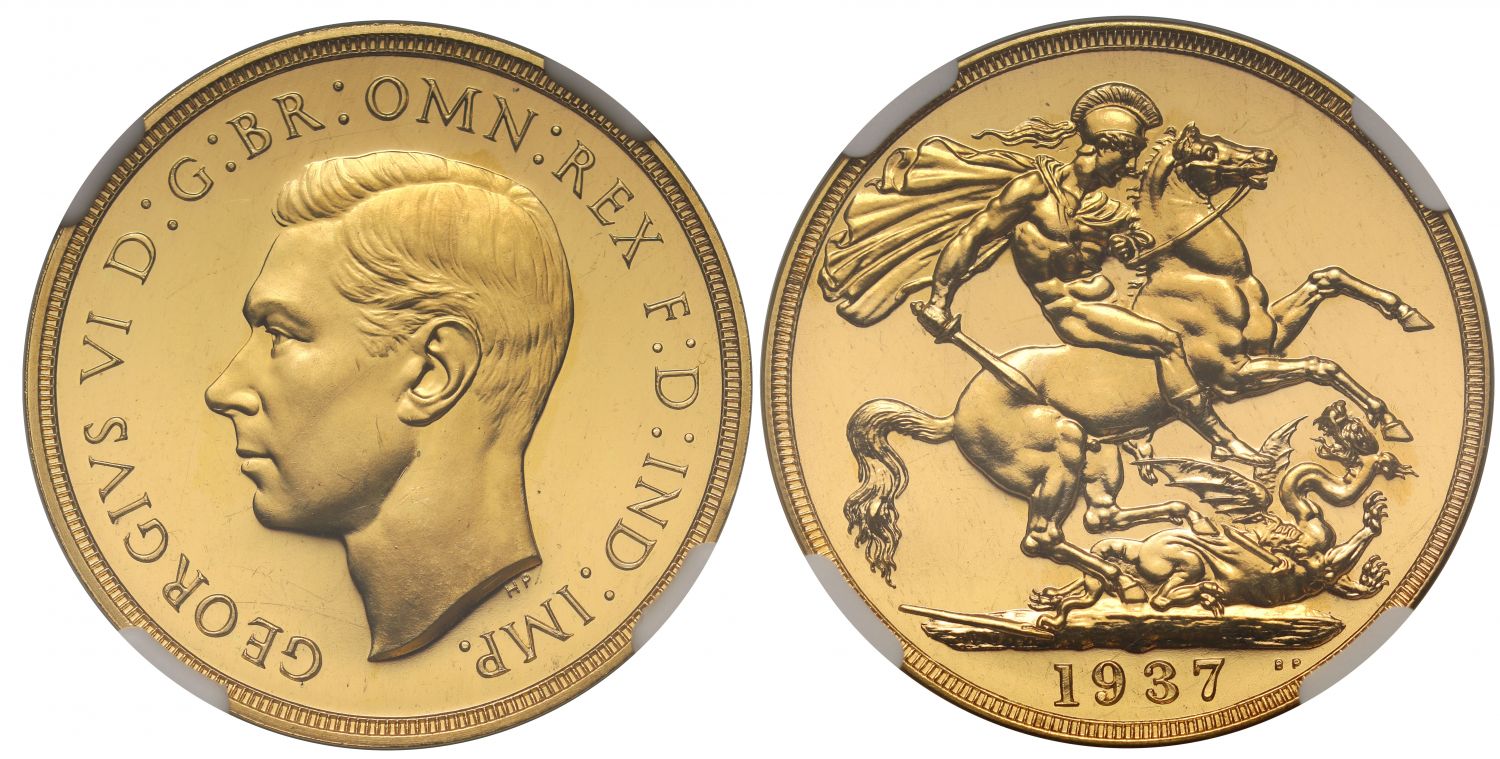 George VI 1937 proof Two-Pounds PF63*