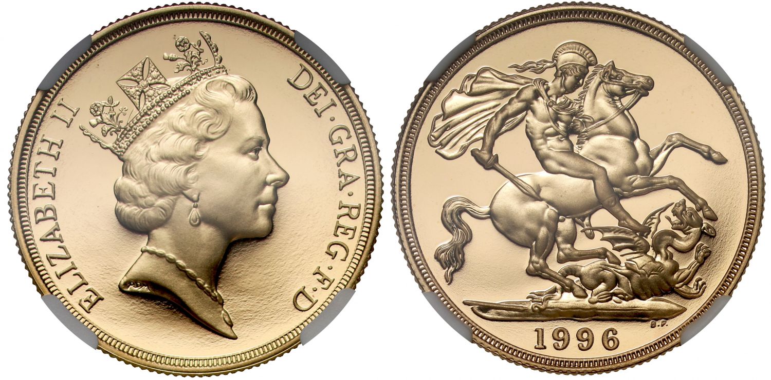 Elizabeth II 1996 proof Two-Pounds PF69 UCAM