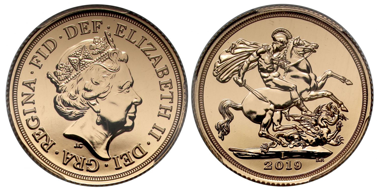 Elizabeth II 2019-I Sovereign Bombay Mint MS70