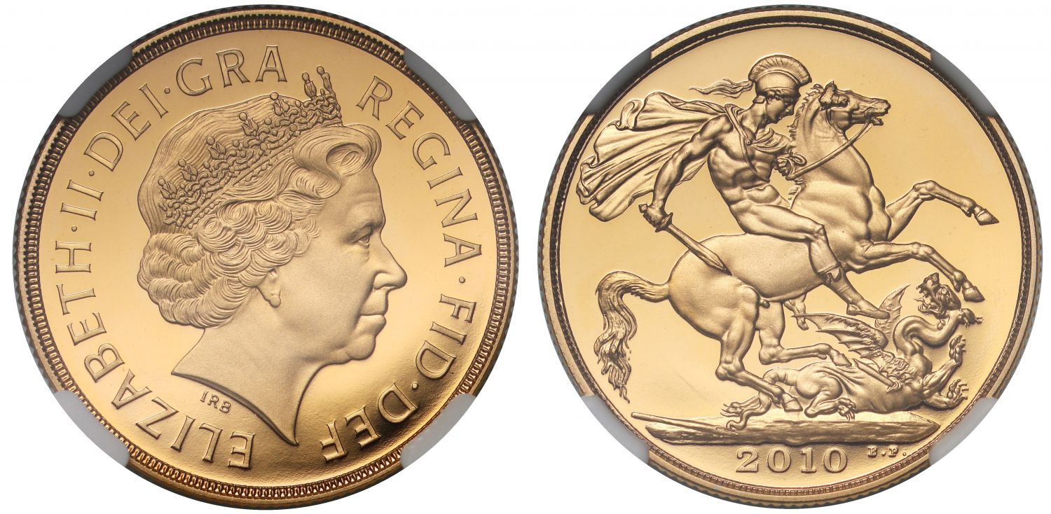 Elizabeth II 2010 proof Two-Pounds PF69 UCAM