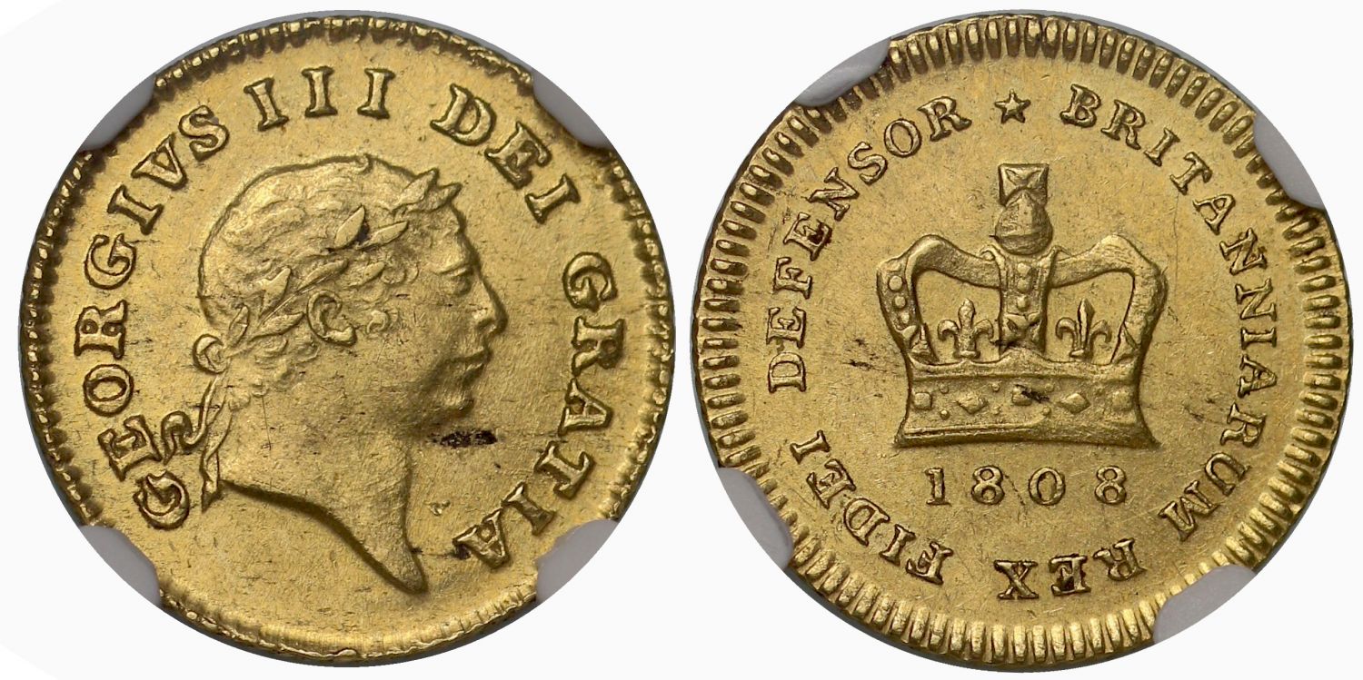 George III 1808 Third-Guinea, third type, MS61