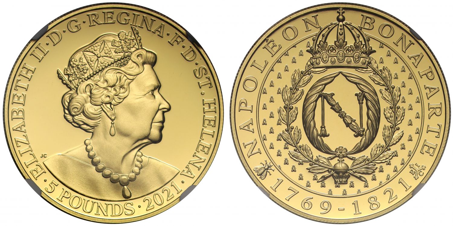 * St Helena 2021 PF70 UCAM gold 1oz Napoleon N