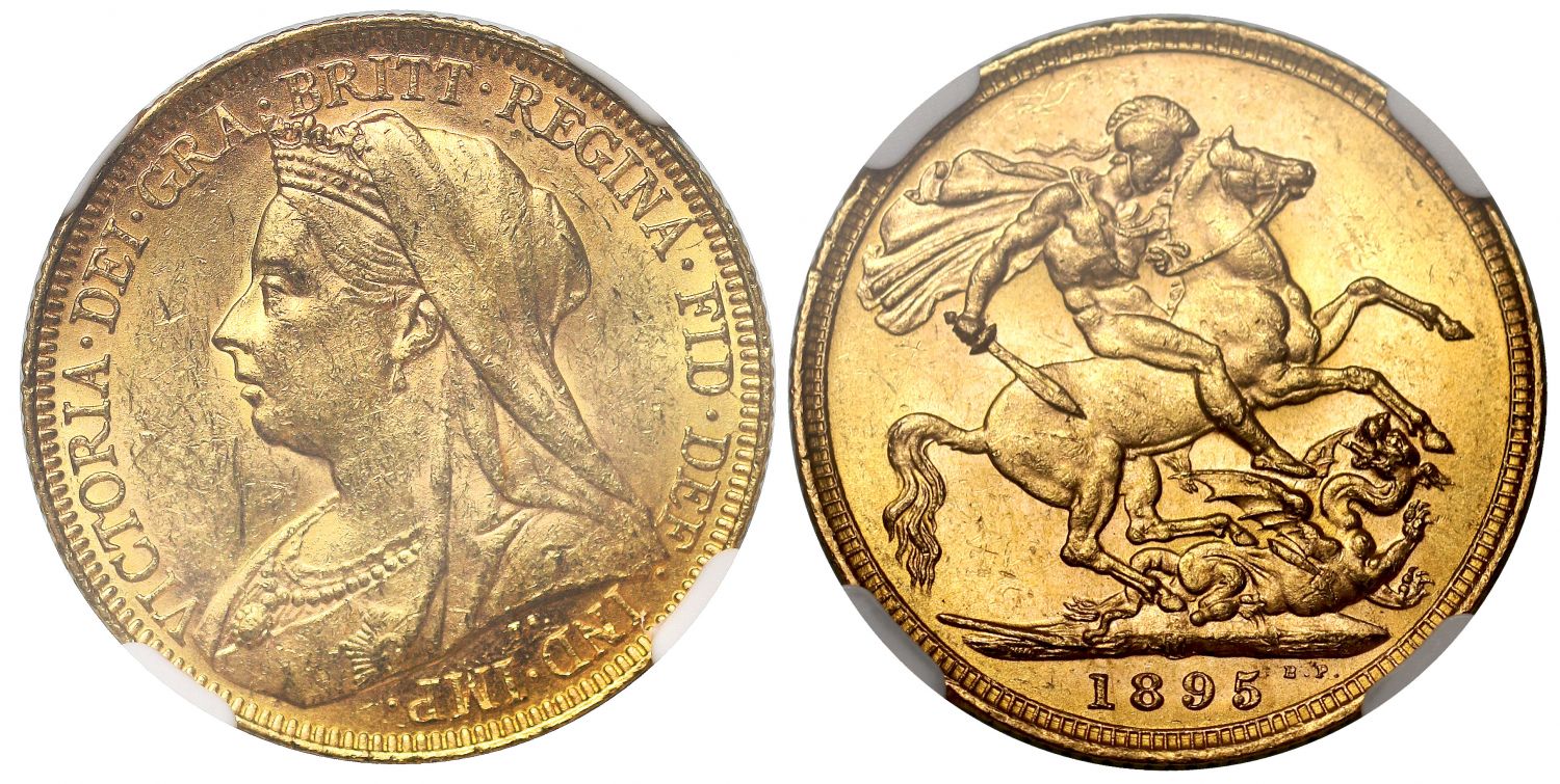 Victoria 1895-M Sovereign Melbourne Mint MS61
