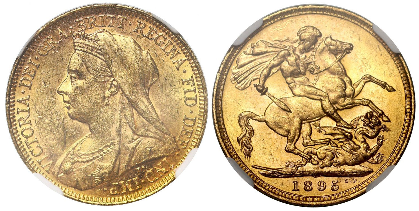 Victoria 1895-M Sovereign Melbourne Mint MS61