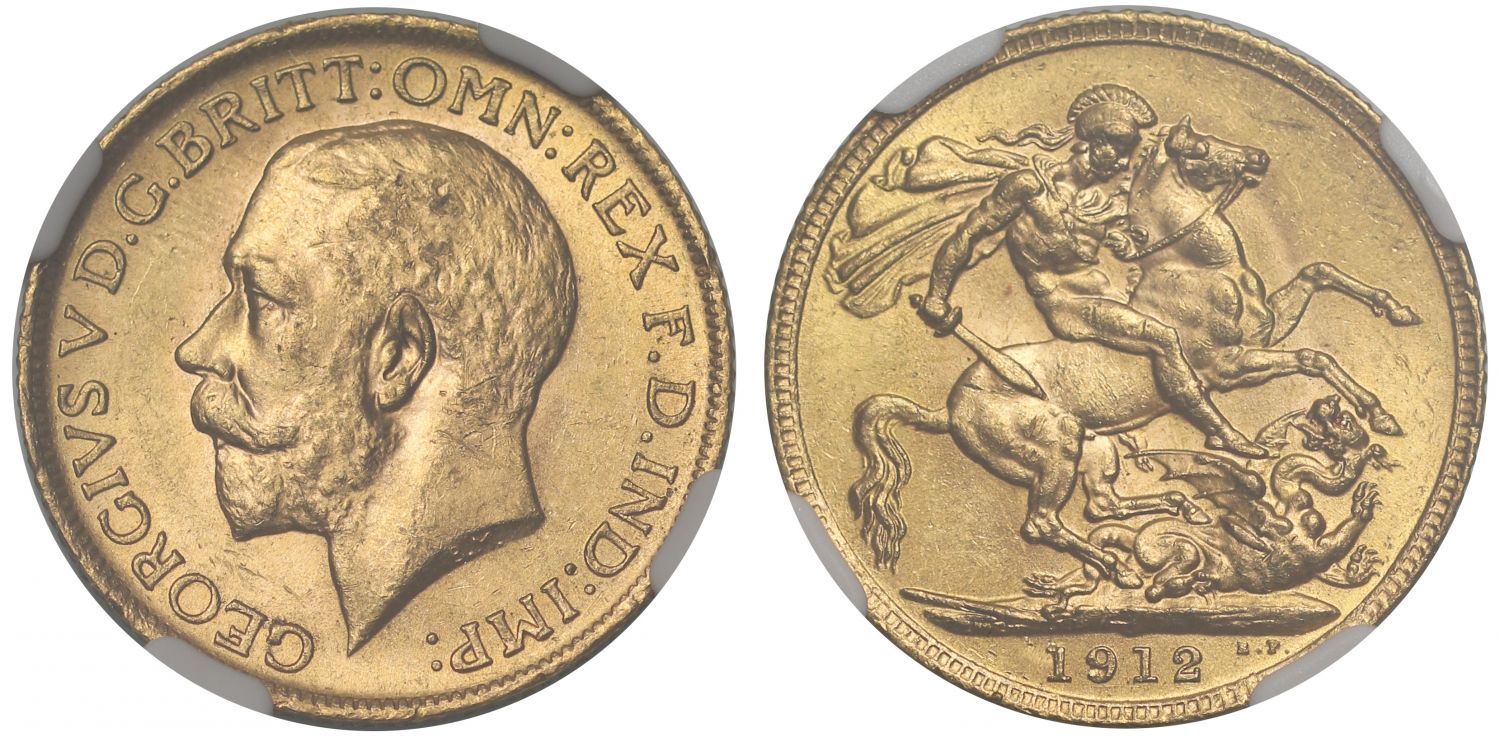 George V 1912 Sovereign MS62