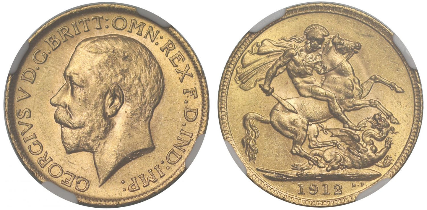 George V 1912 Sovereign MS62