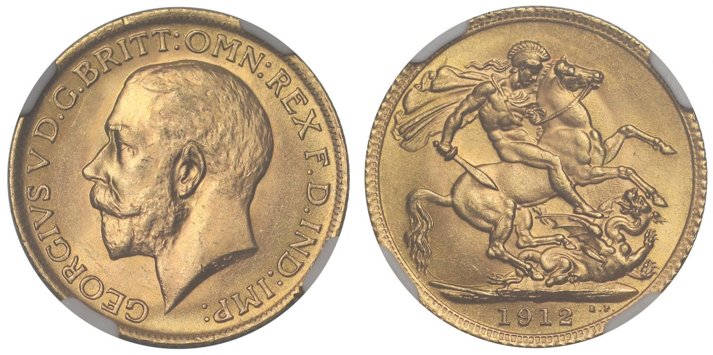 George V 1912 Sovereign MS64