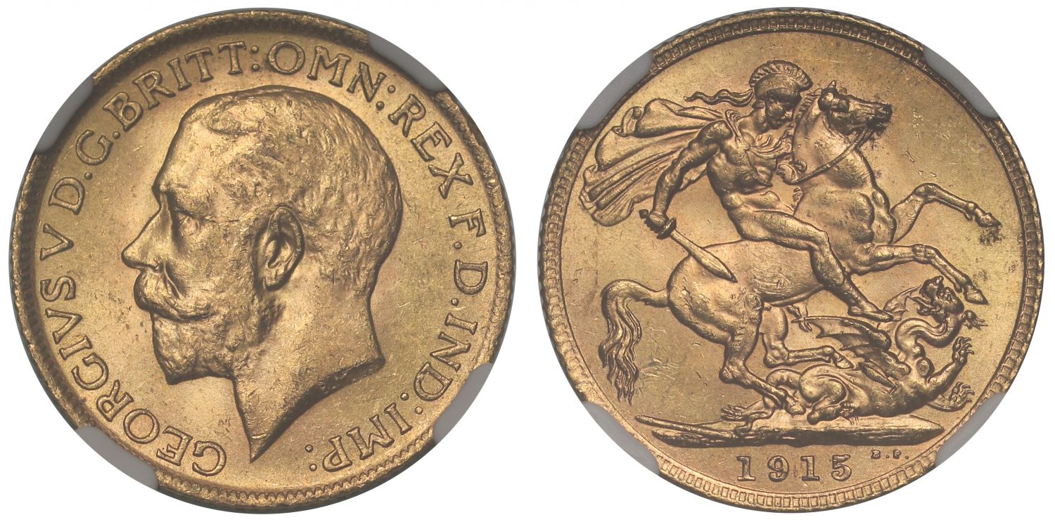 George V 1915 Sovereign MS64