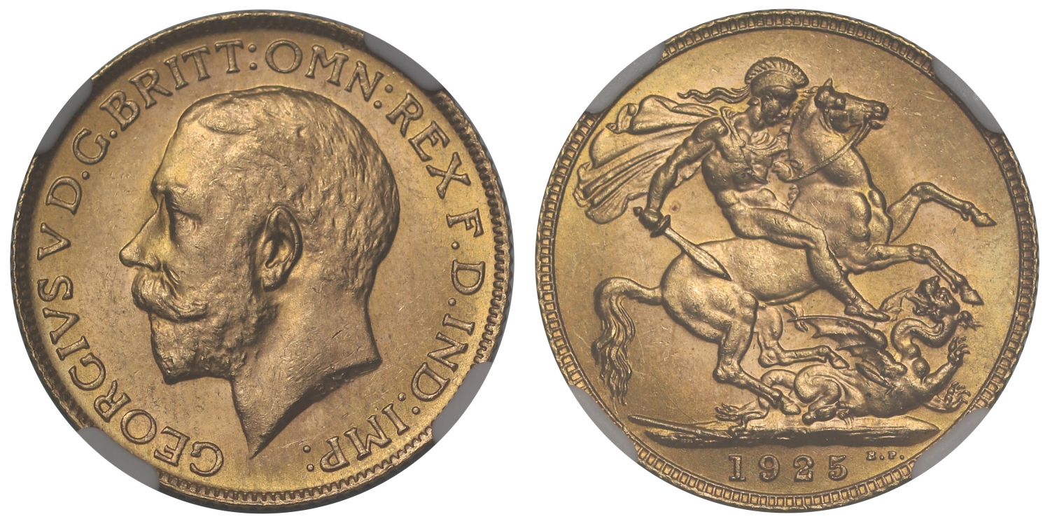 George V 1925 Sovereign MS64