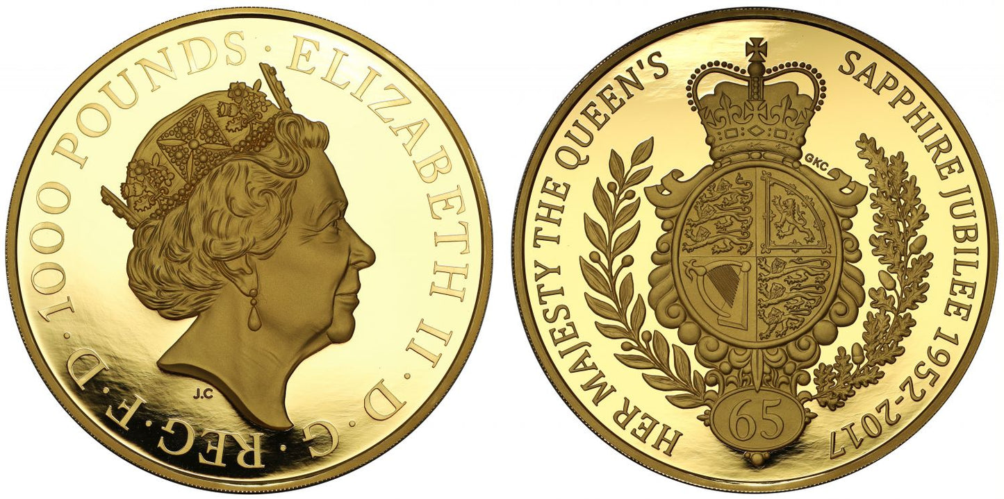 Elizabeth II 2017 gold proof 1 Kilo Sapphire Jubilee