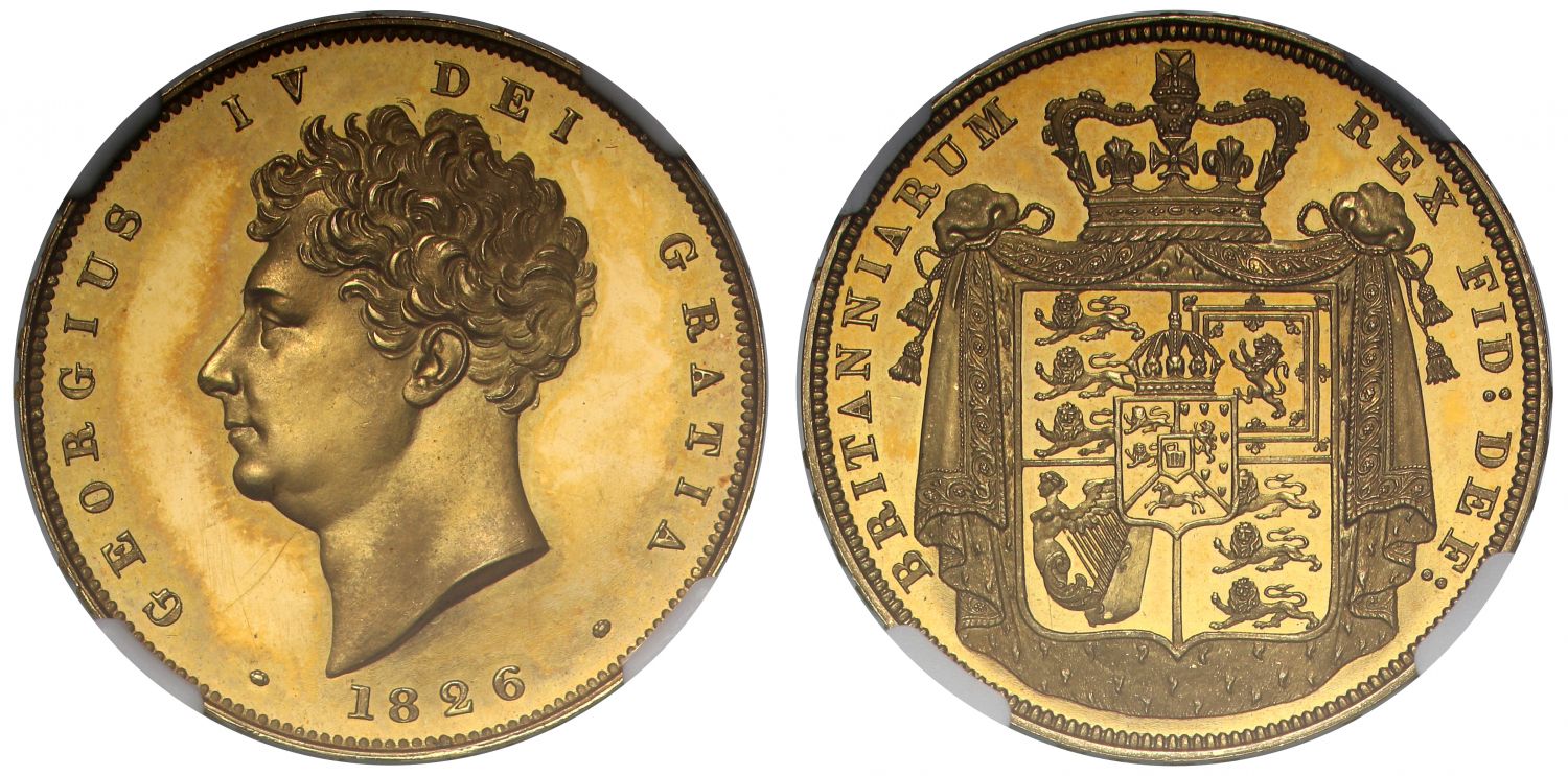 George IV 1826 proof Two-Pounds PF64 ULTRA CAMEO