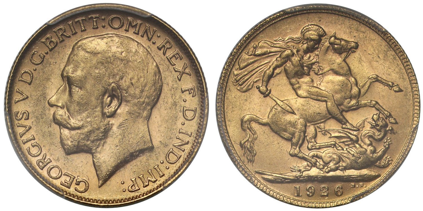 George V 1926-P Sovereign Perth Mint MS61