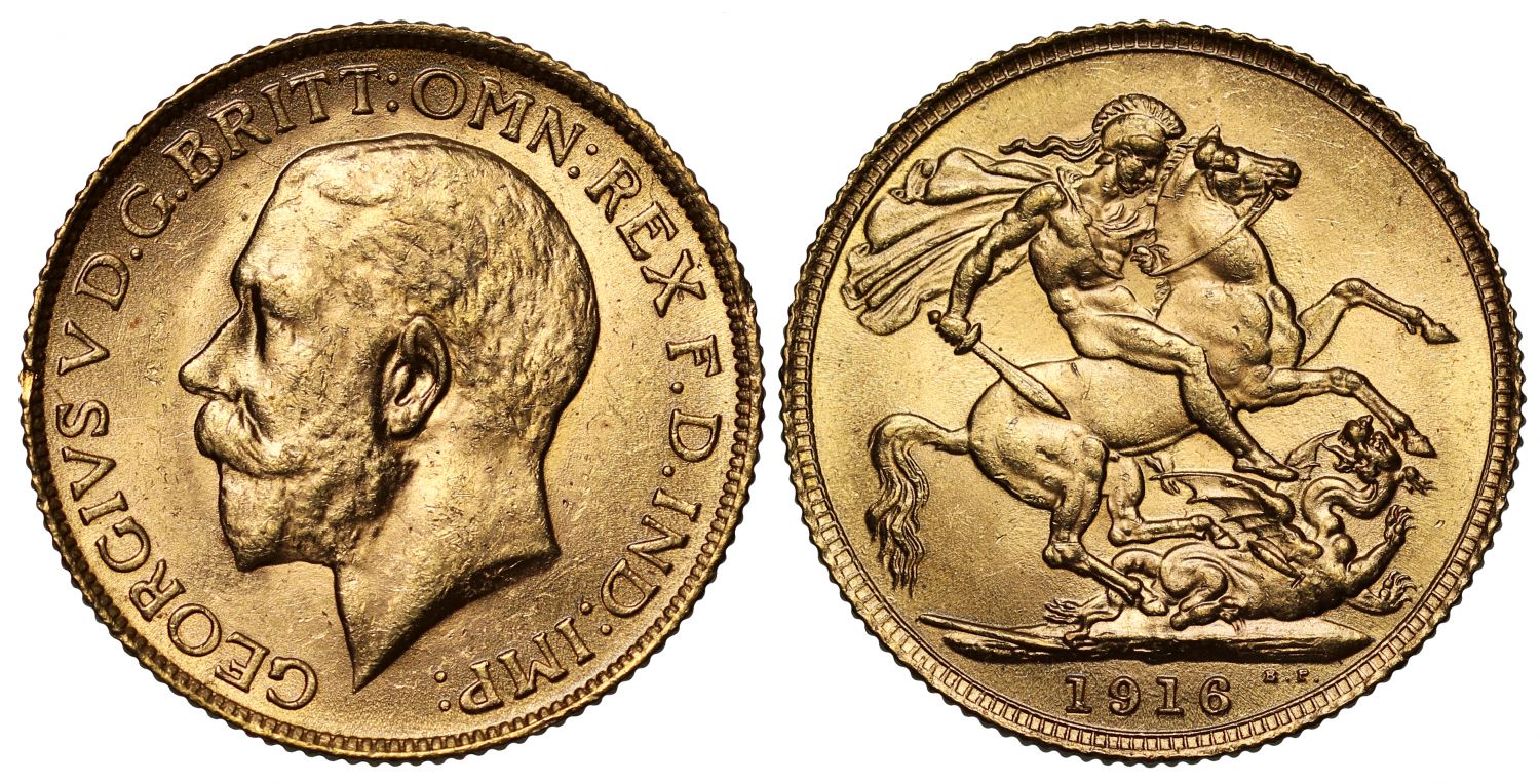 George V 1916 Sovereign London Mint