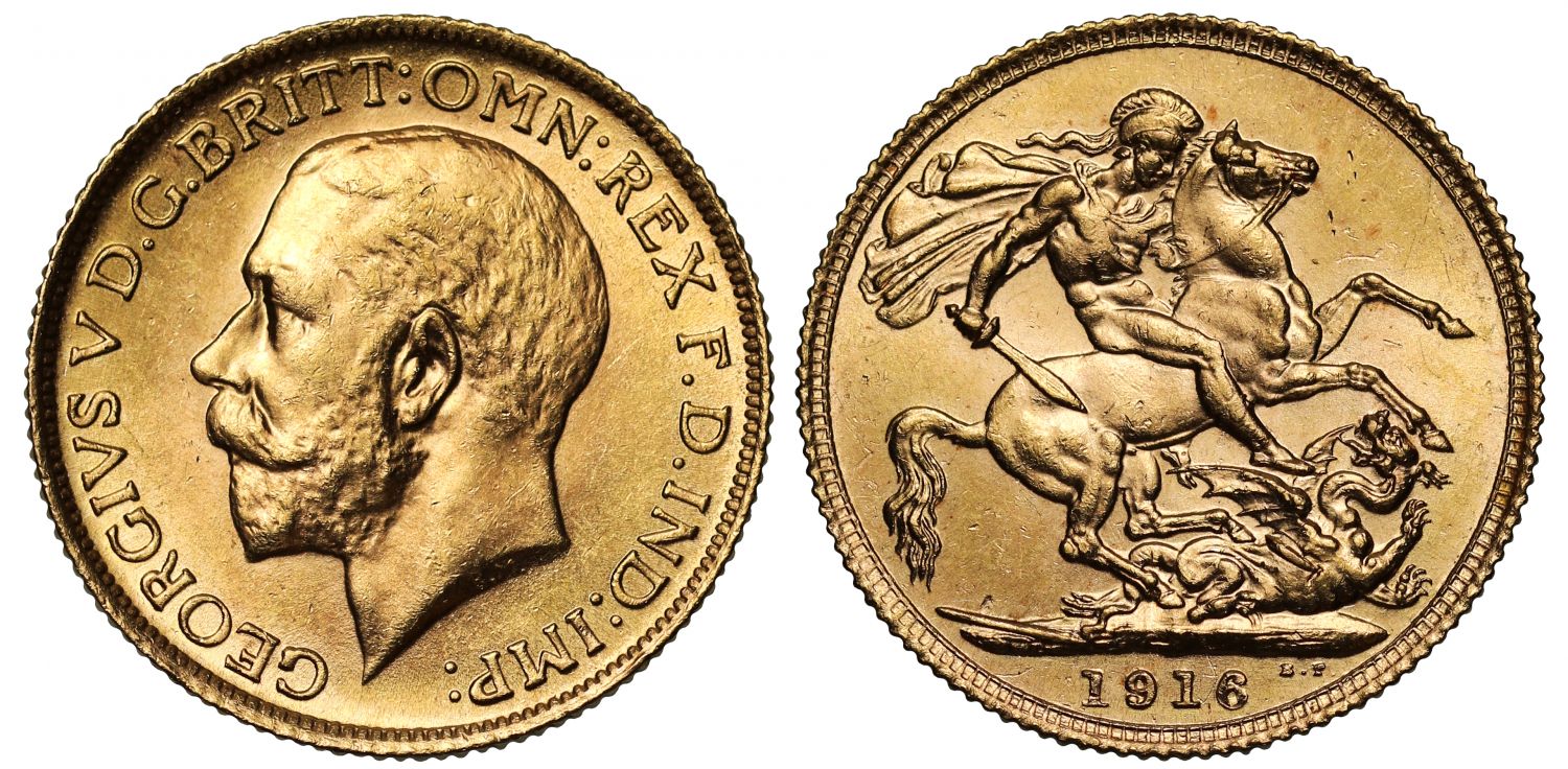 George V 1916 London Sovereign