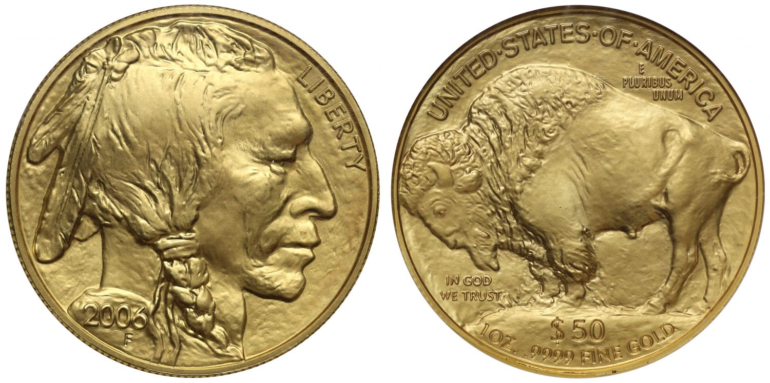 USA, 2006 gold $50 Buffalo MS69 First Strikes