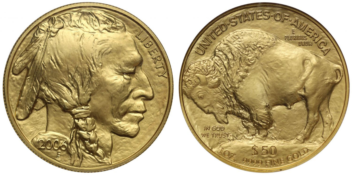 USA, 2006 gold $50 Buffalo MS69 First Strikes