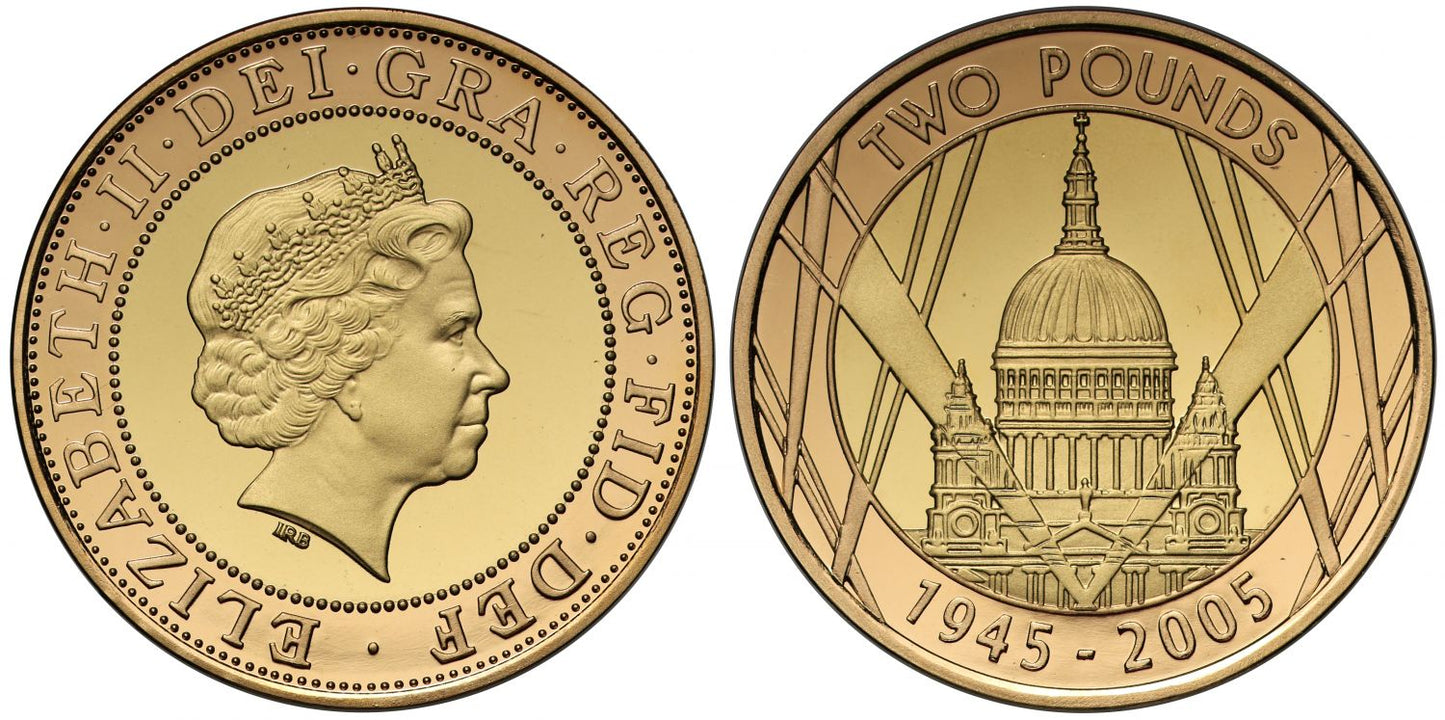 Elizabeth II 2005 proof Two-Pounds WWII