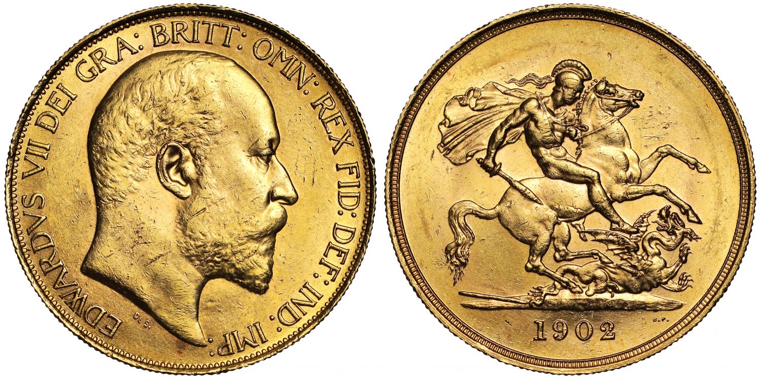 Edward VII 1902 Five-Pounds, currency issue