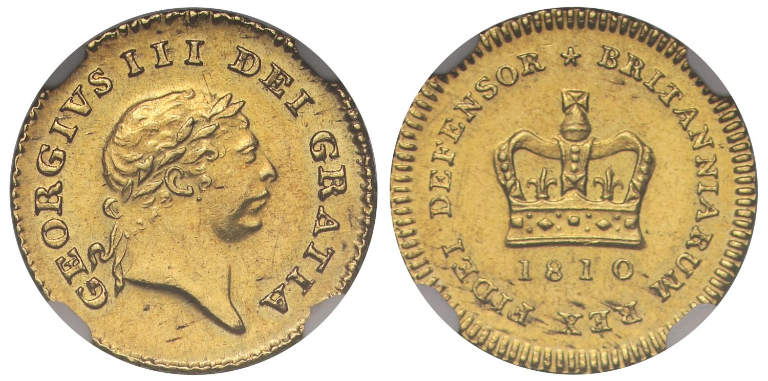George III 1810 Third-Guinea, third type, MS62