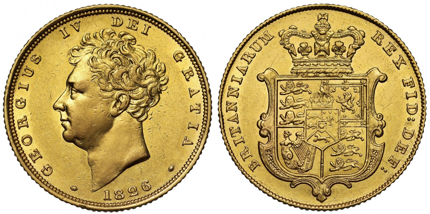 George IV 1826 Sovereign, bare head
