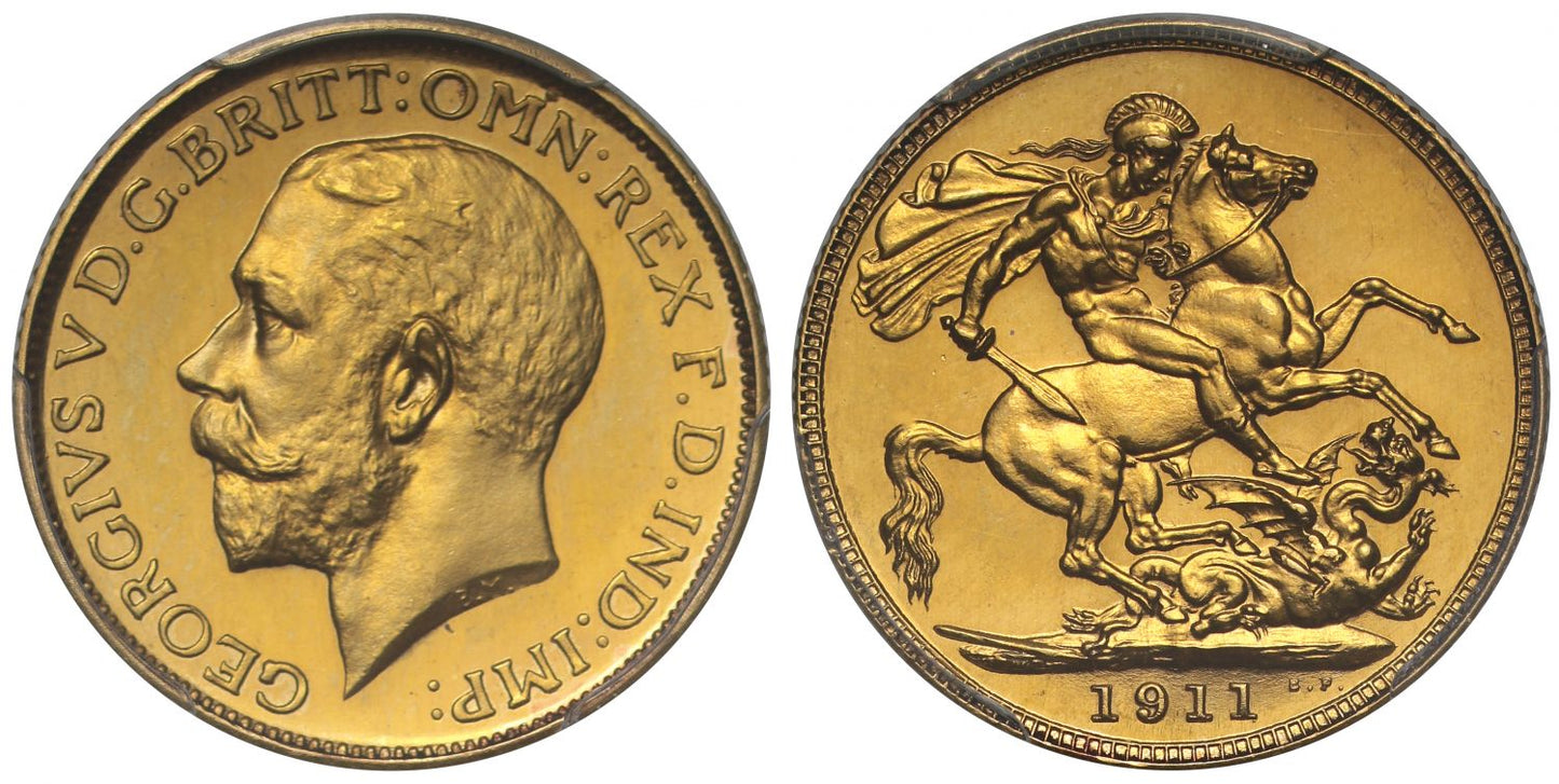 George V 1911 proof Sovereign PR62CAM, Coronation issue
