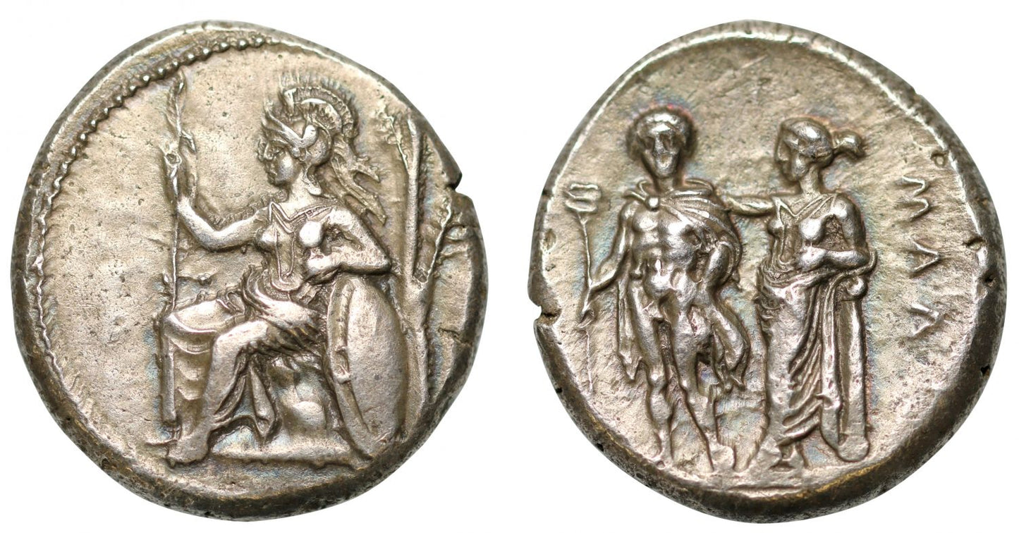 Cilicia, Mallos, Silver Stater: Athena, Hermes and Aphrodite