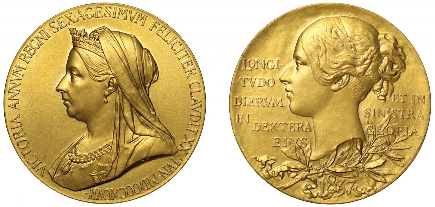 Diamond Jubilee of Queen Victoria, 1897, MS63.