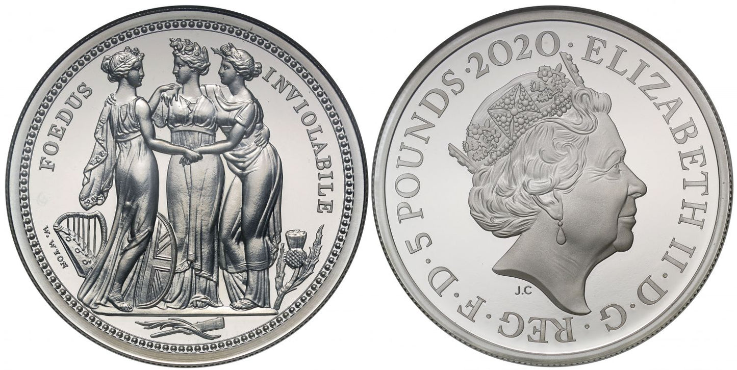 * Elizabeth II 2020 PF69 UC silver 2oz Three Graces