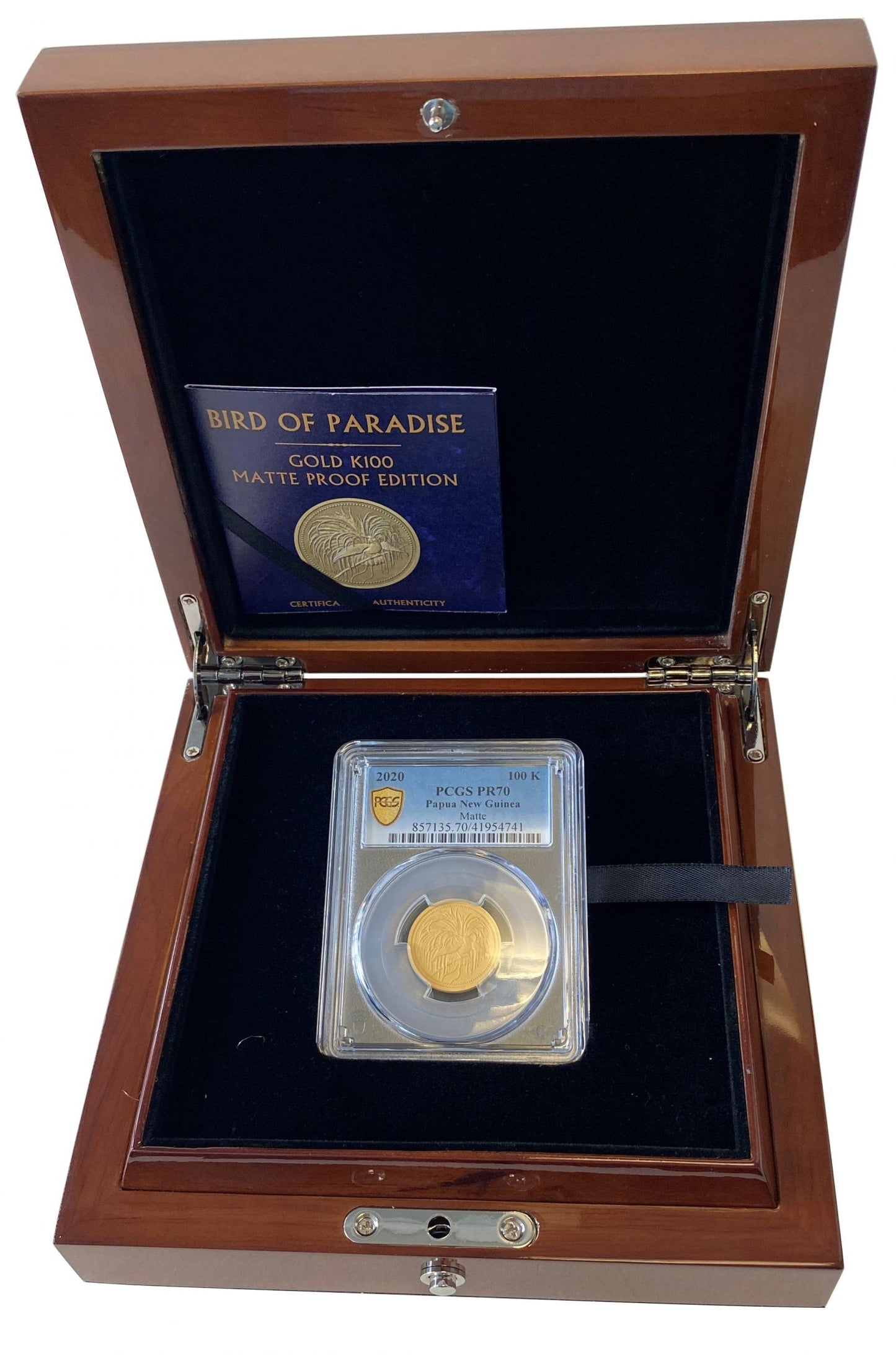 Papua NG 2020 PR70 matte gold 1/4oz Bird of Paradise