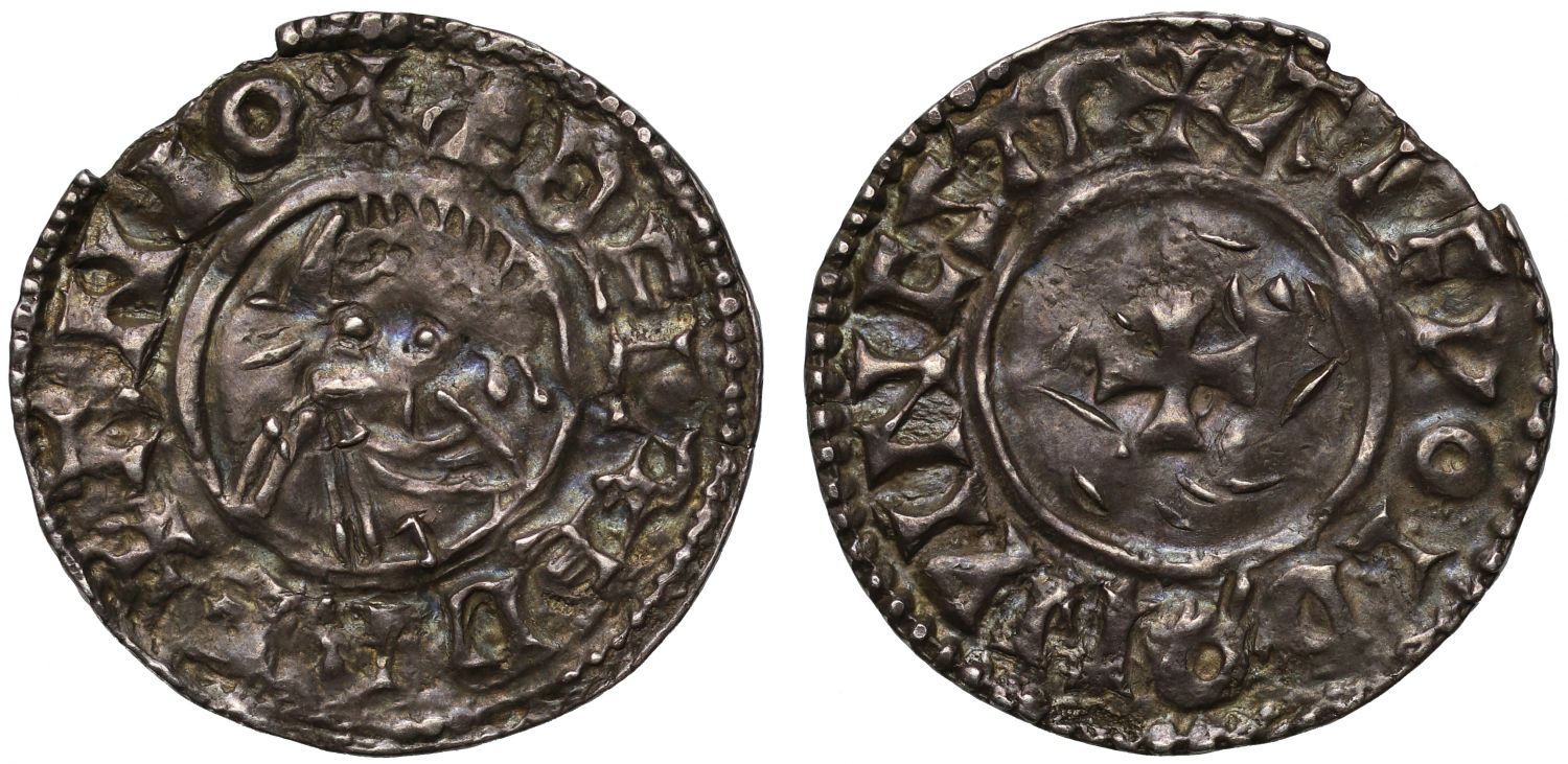 Aethelred II last small cross Penny, Winchester Mint, moneyer Aelfwold