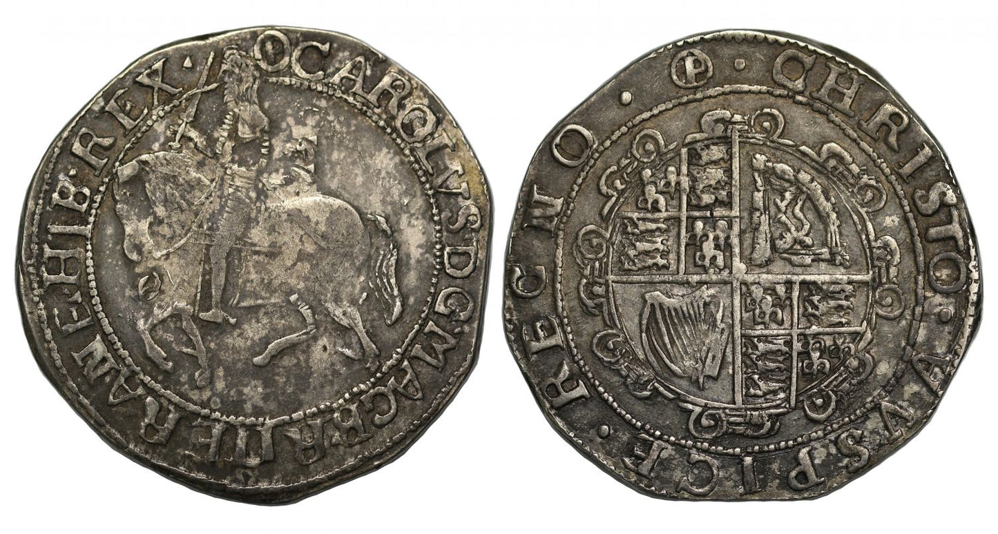 Charles I Silver Imitation of Tower Mint Halfcrown, group IV mm (P)