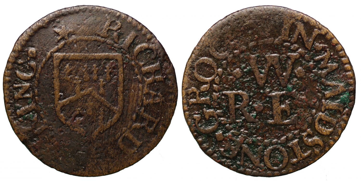 17th Century Kent Farthing, Maidstone, Richard Wicking, grocer