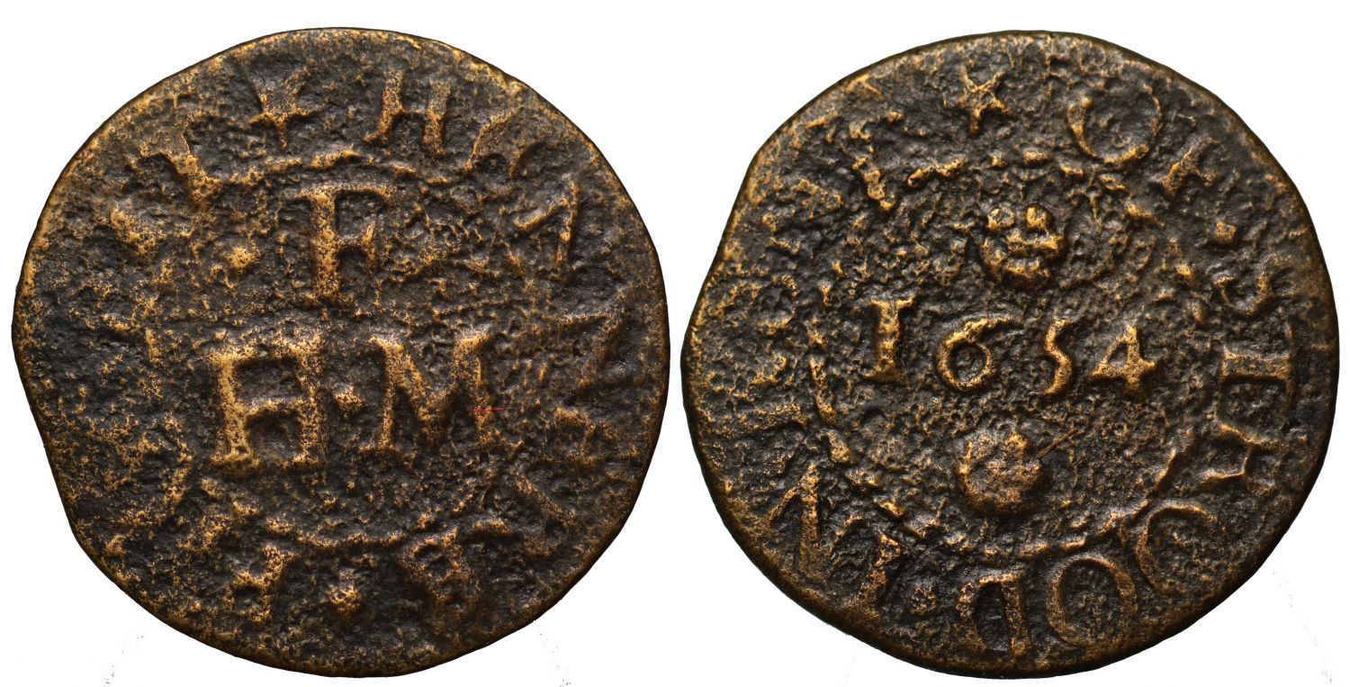 17th Century Kent Farthing, Strood, Hennere Figgett, 1654